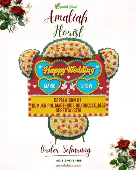 Papan Bunga Pernikahan Selabatu